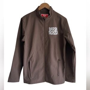 Barba Rossa Streetwear Brown Softshell Zip-Up Performance Jacket